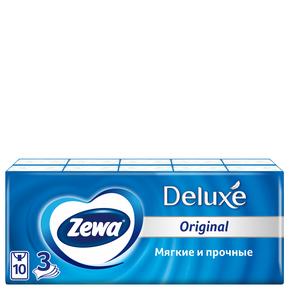 ЗЕВА Делюкс платки носовые бумаж. №10x10 (Zewa)