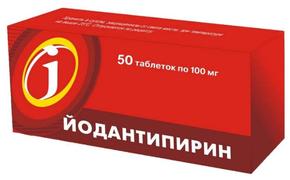 Йодантипирин таб 100мг №50 (Фенилдиметилйодпиразолон)
