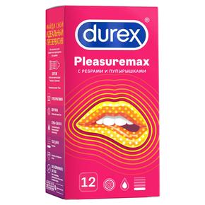 ДЮРЕКС презерватив №12 pleasuremax/точечно-ребристые (Durex)
