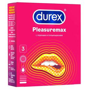 ДЮРЕКС презерватив №3 pleasuremax/точечно-ребристые (Durex)