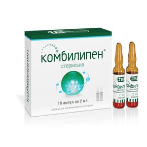 Комбилипен р-р д/и/в/м 2мл №10 (Пиридоксин + Тиамин + Цианокобаламин + Лидокаин)