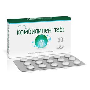 Комбилипен табс таб п/об/пл №30 (Пиридоксин + Тиамин + Цианокобаламин)