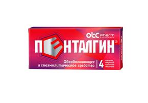 Пенталгин таб п/об/пл №4 (Парацетамол + Напроксен + Кофеин + Дротаверин + Фенирамин)