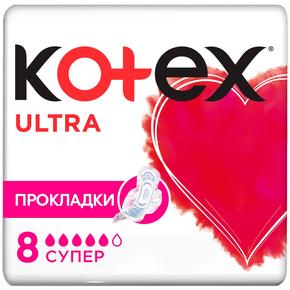 КОТЕКС Ультра драй супер прокладки №8 (Kotex)