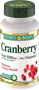 НЭЙЧЕС БАУНТИ Конц-т ягод клюквы равный 4200мг свежих ягод с витамином С капс. №100 (Natures Bounty)