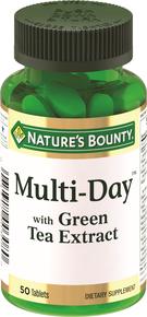 НЭЙЧЕС БАУНТИ Мультидэй витаминный комплекс с экстрактом зеленого чая таб №50 (Natures Bounty)