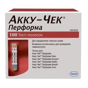 АККУ-ЧЕК Перформа тест-полоски д/опред. глюкозы №100 (Akku-chek)