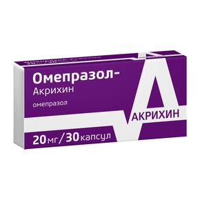 Омепразол-акрихин капс. киш.раст. 20мг №30 (Омепразол)
