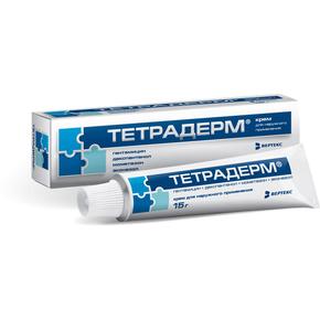Тетрадерм крем д/наруж.прим. 15г (Гентамицин + Декспантенол + Мометазон + Эконазол)
