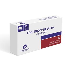 Клопидогрел канон таб п/об/пл 75мг №90 (Клопидогрел)