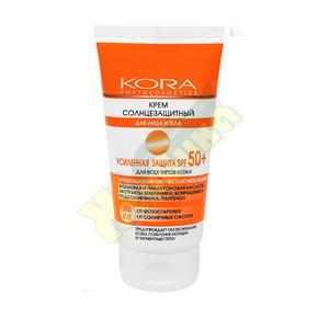 КОРА крем для лица и тела солнцезащитный усиленая защита spf50 + 150мл