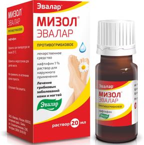 Мизол эвалар р-р д/наруж.прим. 1% 20мл фл (Нафтифин)