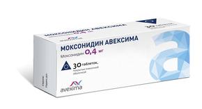 Моксонидин авексима таб п/об/пл 400мкг №30 (Моксонидин)