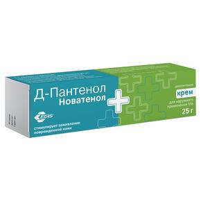 Новатенол крем д/наруж.прим. 5% 25г туба (Декспантенол)