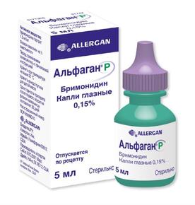 Альфаган Р капли глазные 0,15% 5мл фл-кап. (Бримонидин)