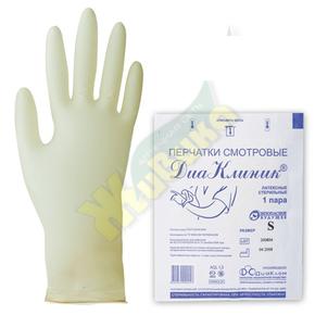 Перчатки смотр. лат. стер. н/опудр. р.l /диаклиник/