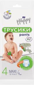 БЕЛЛА Беби хеппи макси трусики р.4 8-14кг №1maxi (Bella baby happy)