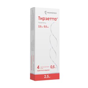 Тирзетта р-р д/и/п/к 2,5 мг шприц в автоинжекторе 0,5 мл №4 (Тирзепатид)