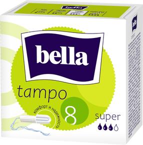 БЕЛЛА тампоны супер №8 без аппликатора (Bella)