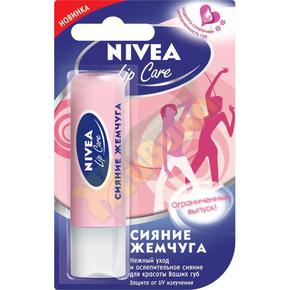 НИВЕЯ Лип кеа помада-бальзам д/губ сияние жемчуга 4,8г (Nivea)