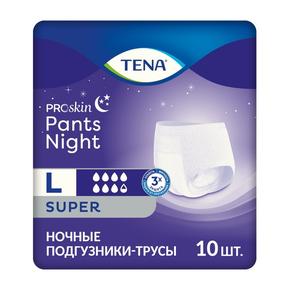ТЕНА Пантс найт супер подгузники-трусы р.L №10 (Tena Pants Night Super)