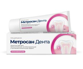 МЕТРОСАН Дента гель для десен антибактериальный/антисептический 25мл/30г