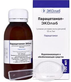 Парацетамол-эколаб сусп. д/вн.прим. для детей 120мг/5мл 100мл фл + мерная ложка/стакан (Парацетамол)