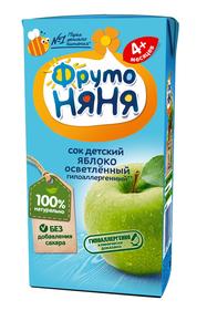 ФРУТОНЯНЯ сок 200мл яблоко осветл. б/сах.