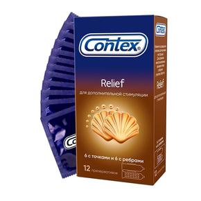 КОНТЕКС презерватив №12 relief/ассорти из двух видов (Сontex)