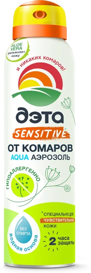 ДЭТА Аква сенститв аэрозоль от комаров для чувствительной кожи 150мл