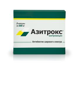 Азитрокс капс. 500мг №3 (Азитромицин)