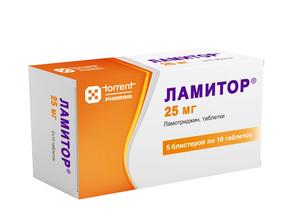 Ламитор таб 25мг №50 (Ламотриджин)