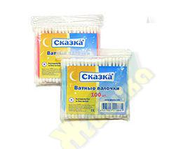 СКАЗКА палочки ватные 1451 №100 пак. п/э