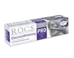 РОКС Про электро уайтенин/electro&whitening mild mint паста зубная отбеливающая 74г (R.O.C.S)