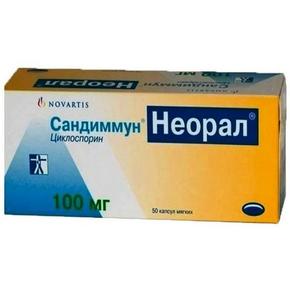 Сандиммун-неорал капс. 100мг №50 (Циклоспорин)