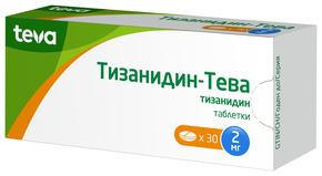 Тизанидин-тева таб 2мг №30 (Тизанидин)