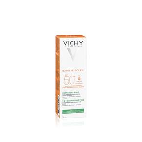 VICHY Капиталь солей уход матирующий 3в1 для жирной и проблемной кожи 50мл spf50 +  (ВИШИ)