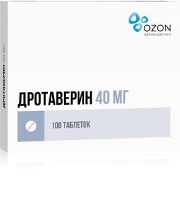 Дротаверин таб 40мг №100 /озон/ (Дротаверин)