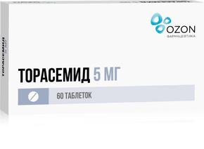 Торасемид таб 5мг №60 /озон/ (Торасемид)