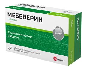 Мебеверин велфарм кпас. пролонг. высв. 200мг №30 (Мебеверин)