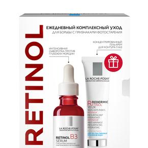 LA ROCHE-POSAY набор редермик ретинол уход концентрированный антивозрастной интенсивный 30мл + крем для контура глаз 15мл + антгелиос крем антивозрастной spf50 3мл (ЛЯ РОШ-ПОЗЕ)