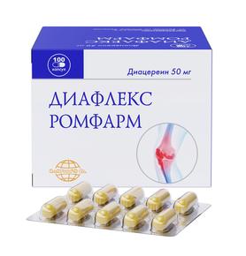 Диафлекс ромфарм капс. 50мг №100 (Диацереин)