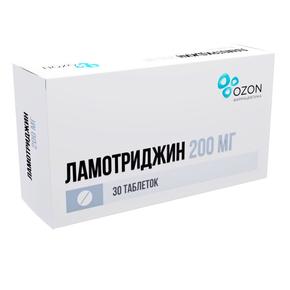Ламотриджин таб 200мг №30 /озон/ (Ламотриджин)
