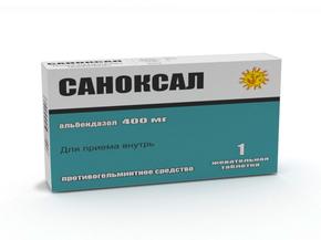 Саноксал таб жев. 400мг №1 (Албендазол)