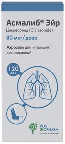 Асмалиб эйр аэрозоль д/инг. дозир. 80мкг/доза 120доз (Циклесонид)