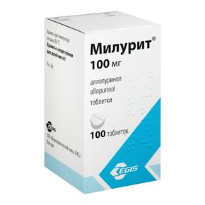 Милурит таб 100мг №100 (Аллопуринол)