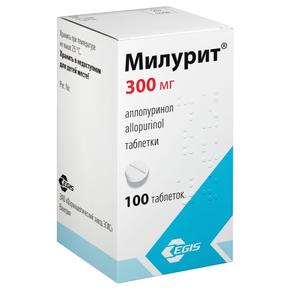 Милурит таб 300мг №100 (Аллопуринол)
