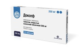 Доксеф таб п/об/пл 200мг №10 (Цефподоксим)