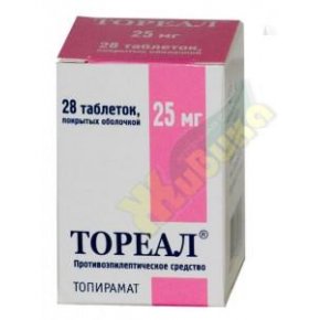 Тореал таб п/об 25мг №28 (Топирамат)