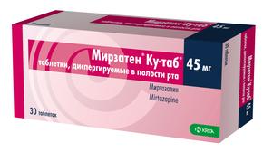 Мирзатен ку-таб таб дисперг. 45мг №30 (Миртазапин) RP ОСТАЕТСЯ В АПТЕКЕ